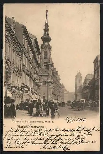 AK Wien, Blick in die Mariahilferstrasse