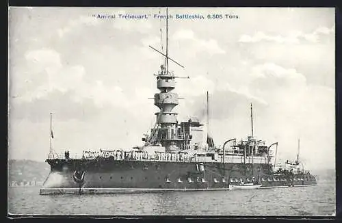 AK Französische Marine, Battleship Amiral Tréhouart