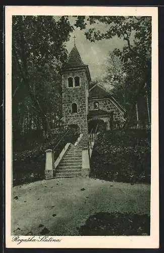 AK Rogaska Slatina, Treppe hinauf zur Kirche