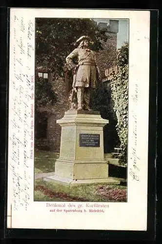 AK Sparenburg b. Bielefeld, Denkmal des gr. Kurfürsten