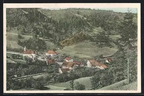 AK Loich an der Mariazeller Bahn, Blick auf die Ortschaft in der Talsenke