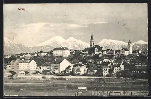 AK Kranj / Krainburg, Ausblick auf die Ortschaft