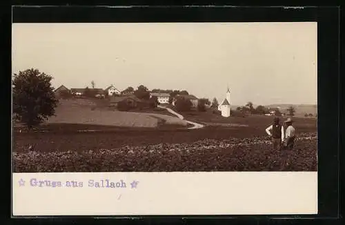 AK Sallach, Filialkirche St. Ulrich, ehemalige Schlosskapelle am Ortsrand