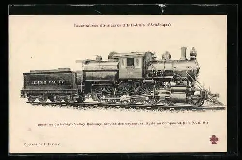 AK Dampflokomotive der Lehigh Valley Railway