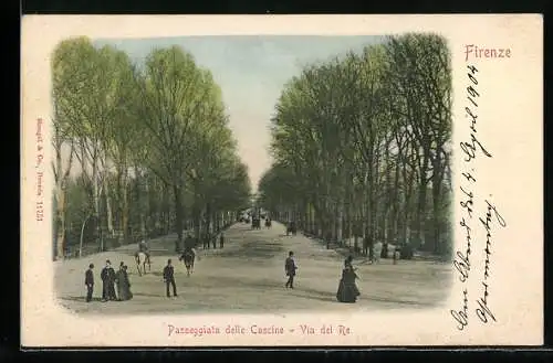 AK Firenze, Passeggiata delle Cascine, Via del Re