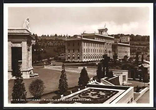 AK Città del Vaticano, Piazzale Stazione Ferroviaria