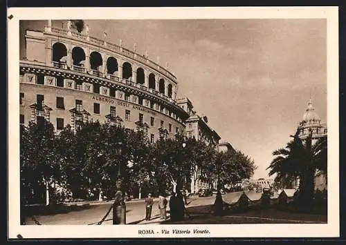 AK Roma, Via Vittorio Veneto, Albergo degli Ambasciatori