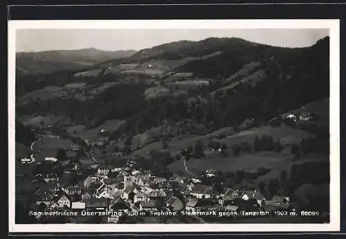 AK Oberzeiring /Steiermark, Teilansicht mit Kirche gegen Tanzstatt