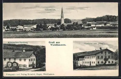 AK Waldhausen / Schnaitsee, Gasthaus zum Ober, Handlung Mittermeier, Totalansicht