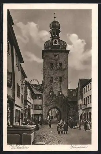 AK Weikersheim, Strassenpartie am Gänseturm