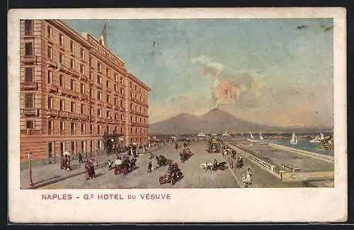 Künstler-AK Naples, Gd. Hotel du Vésuve