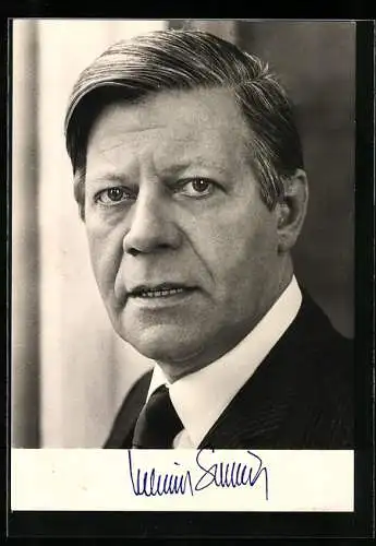 AK Portrai Bundeskanzler Helmut Schmidt