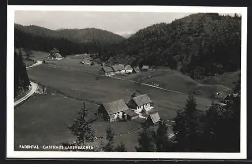 AK St. Aegyd am Neuwalde, Fadental, Gasthaus Labenbacher aus der Vogelschau