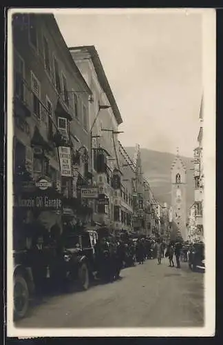 AK Vipiteno, Strassenpartie mit Hotel Posta