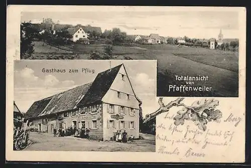 AK Pfaffenweiler / Villingen, Totale und Gasthaus zum Pflug