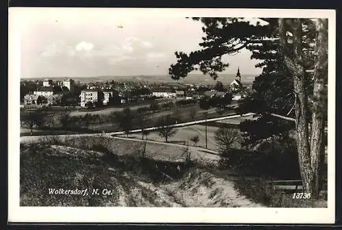 AK Wolkersdorf /N.-Oe., Ortsansicht aus der Vogelschau