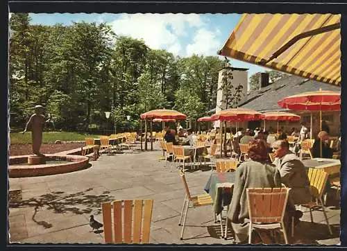 AK Autobahn-Motel Rasthaus im Spessart, Terrasse, Inh. Hellmut Hofmann, Rohrbrunn