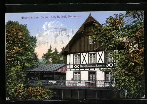 AK Neuweier, Gasthaus zum Lamm H. Graf