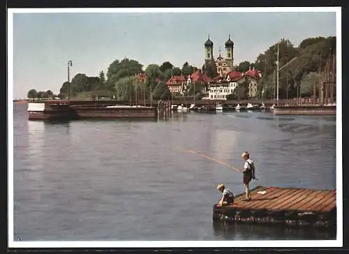 AK Friedrichshafen, Schloss Friedrichshafen mit Yacht-Hafen