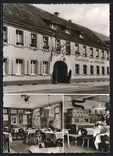 AK Waldkirch /Breisgau, Gasthaus zur Hirschen, Innenansichten