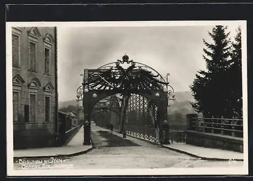 AK Braunau am Inn, Österr. Zollgrenze