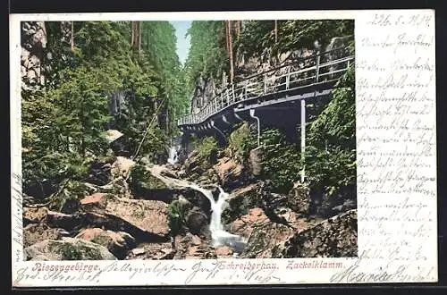 AK Schreiberhau, Brücke am Zackelklamm