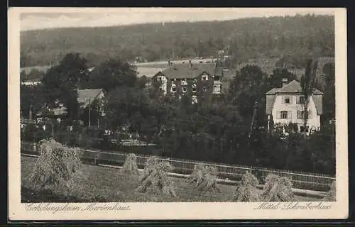 AK Mittel-Schreiberhau, Erholungsheim Marienhaus, von oben gesehen