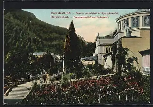 AK Herkulesbad, Franz-Josefs-Hof und Kurhausteil