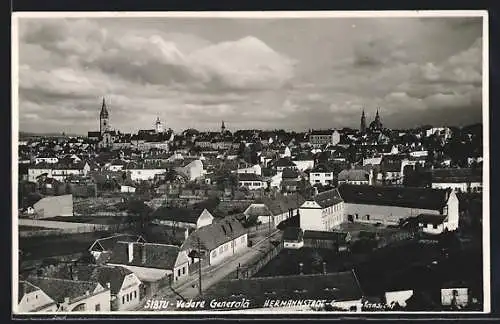 AK Hermannstadt, Gesamtansicht aus der Vogelschau