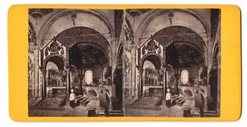 Stereo-Fotografie G. Kliche, Milano, Ansicht Milano, Interns di Sant’Ambrogio