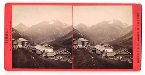 Stereo-Fotografie Würthle & Spinnhirn, Salzburg, Ansicht Rofen, Teilansicht des Ortes gegen den Ramolkogl