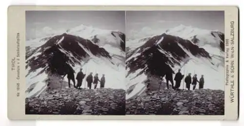 Stereo-Fotografie Würthle & Sohn, Salzburg, Ansicht St. Gertraud, Cevedale v. d. Schöntaufspitze