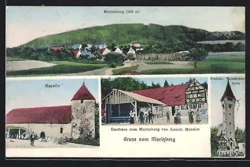 AK Röthenbach / Pegnitz, Gasthaus zum Moritzberg, Aussichtsturm, Kapelle