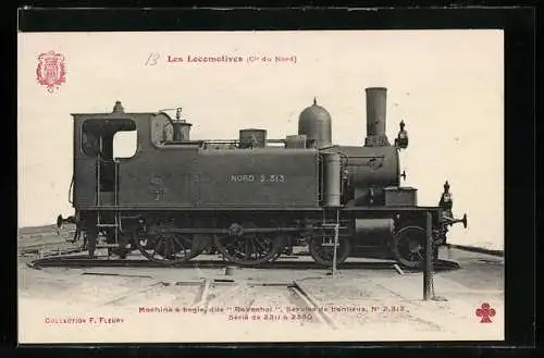 AK Locomotive Cie du Nord, französische Eisenbahn