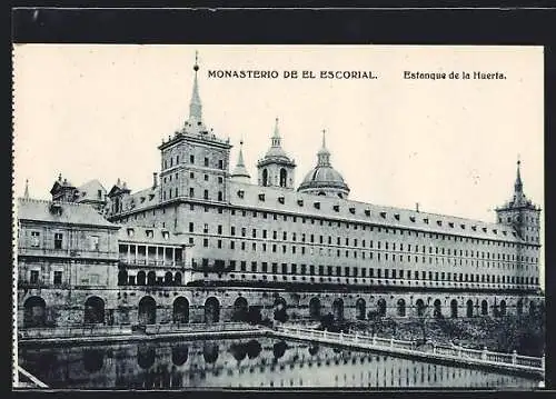 AK El Escorial, Monasterio de el Escorial, Estanque de la Huerta