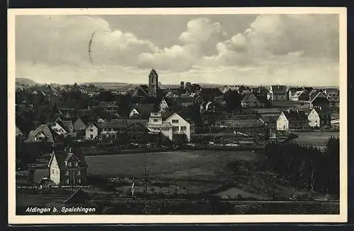 AK Aldingen b. Spaichingen, Ortsansicht mit Kirche