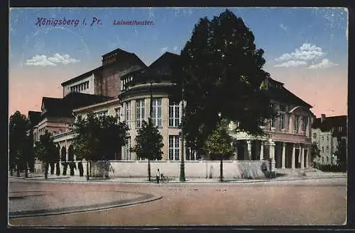 AK Königsberg, Blick zum Luisentheater