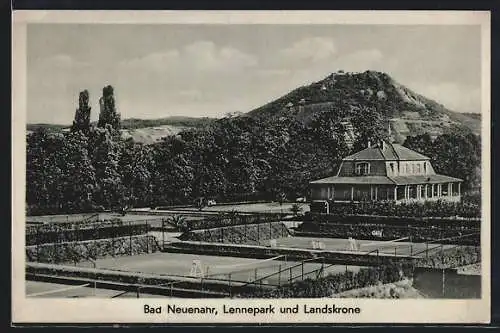 AK Bad Neuenahr, Lennepark und Landskrone, Tennis