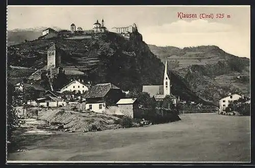 AK Klausen am Eisack, Panorama mit Kloster