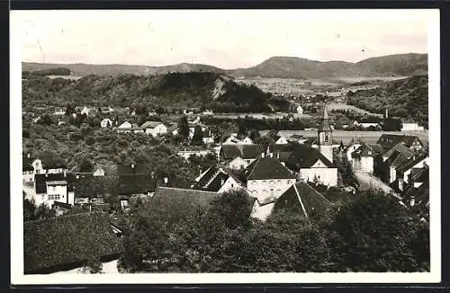 AK Stühlingen an der Schweizer Grenze, Teilansicht mit Kirche