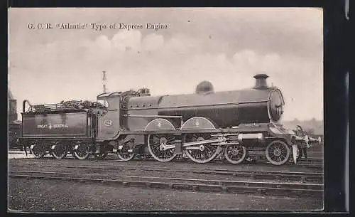 AK G.C.R. Atlantic Type of Express Engine, Britische Eisenbahn