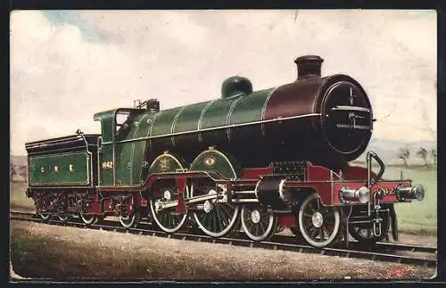 Künstler-AK G.N.Ry. No. 1442, Lokomotive der englischen Eisenbahn