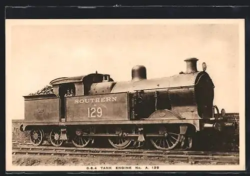 AK englische Eisenbahn Tank Engine No. A. 129