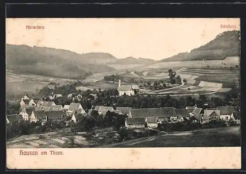 AK Hausen / Tann, Teilansicht mit Plettenberg und Schafberg