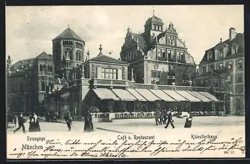 AK München, Synagoge, Cafe und Restaurant, Künstlerhaus