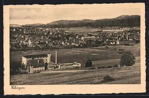 AK Ebingen, Ortsansicht aus der Vogelschau