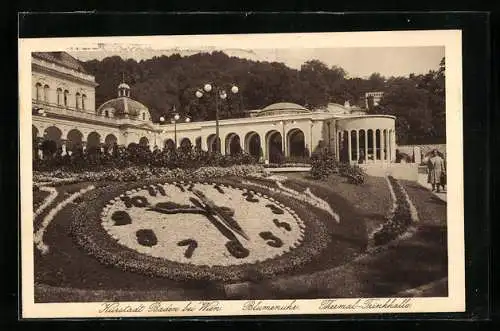 AK Baden, Blumenuhr an der Trinkhalle