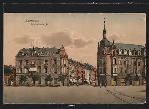 AK Saarlouis, Lisdorferstrasse mit Restaurant Kaiserhof