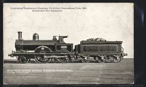 AK Four-Coupled Express Passenger Engine Mabel, L & NW Railway no. 619