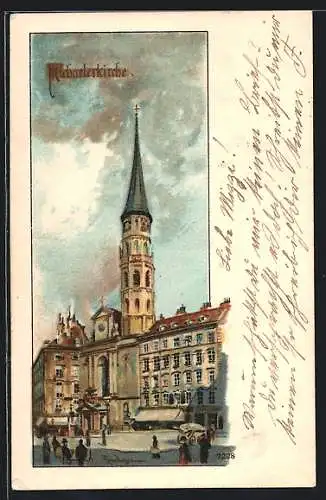 Lithographie Wien, Partie an der Michaelerkirche